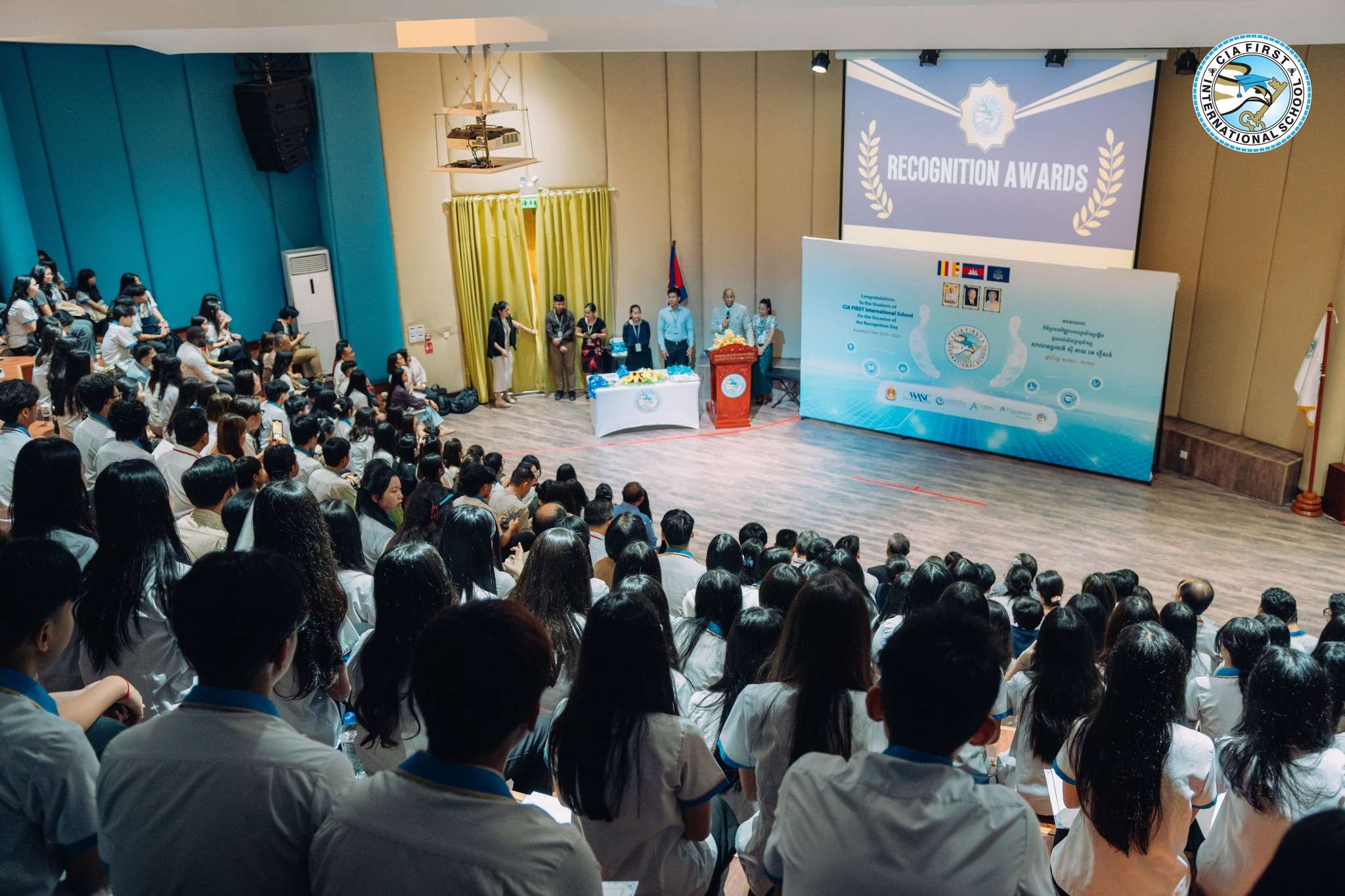 Students, teachers, and parents gather at CIA FIRST International School’s auditorium for Recognition Day 2025 to celebrate Grade 10 to 12 achievements.