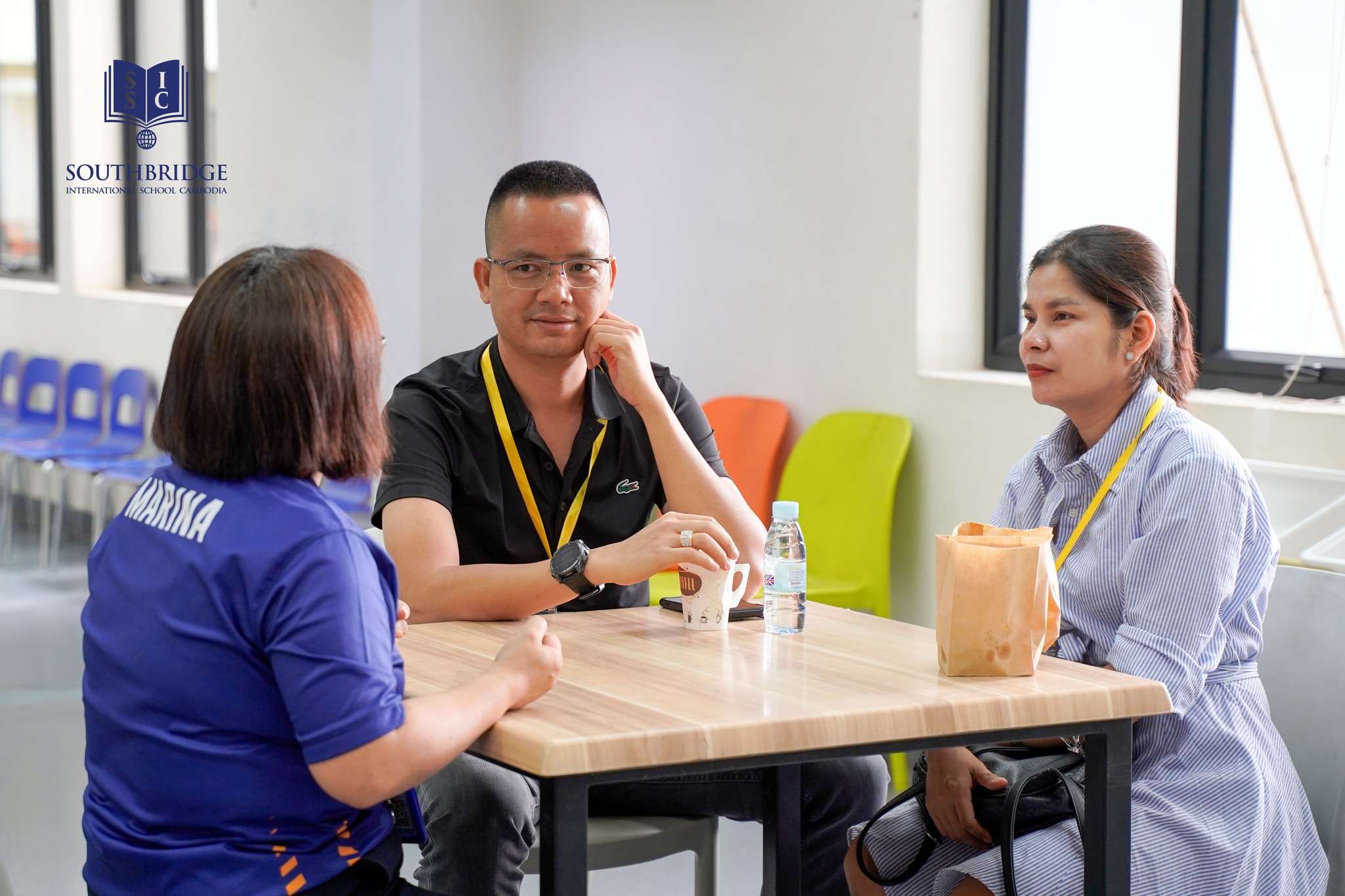 Parents engaging in play-based learning discussion at Southbridge International School Cambodia