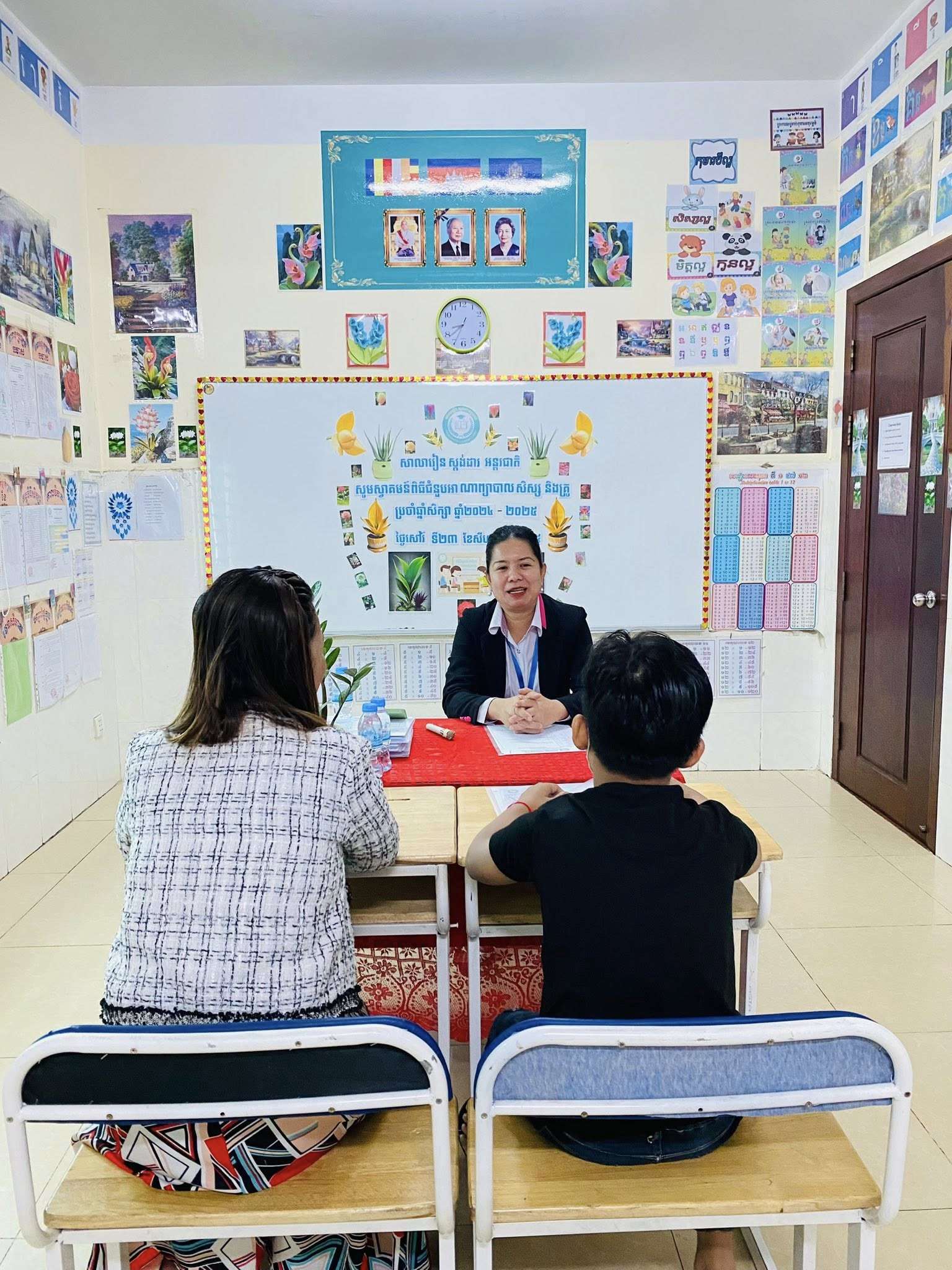Students and teachers at International Standard School in Phnom Penh during classroom activities and discussions