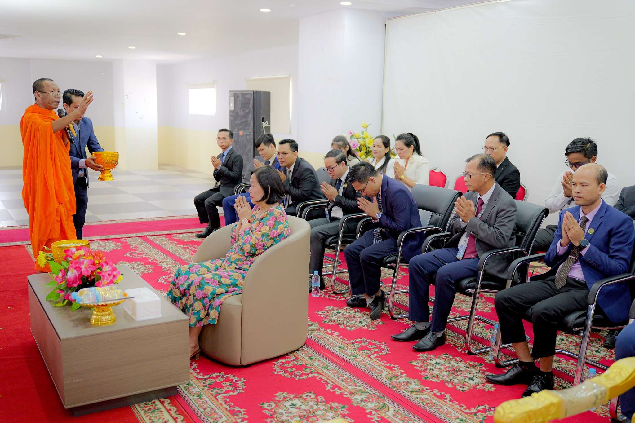 School leaders and parents attending the cultural event