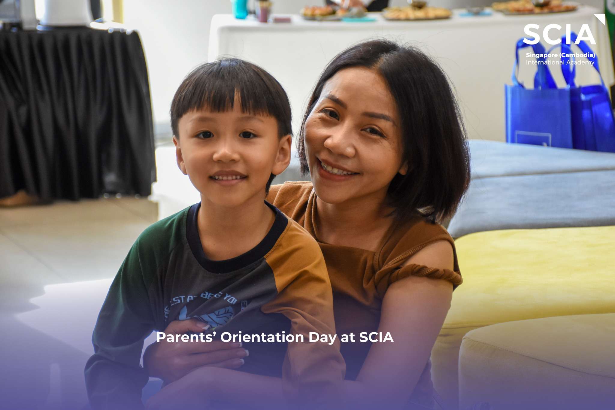 Parents attending orientation and meeting teachers at Singapore Cambodia International Academy (SCIA)