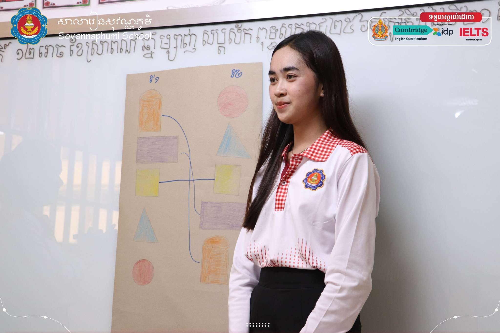 Student-focused classroom activity at Sovannaphumi School, 271 Campus.