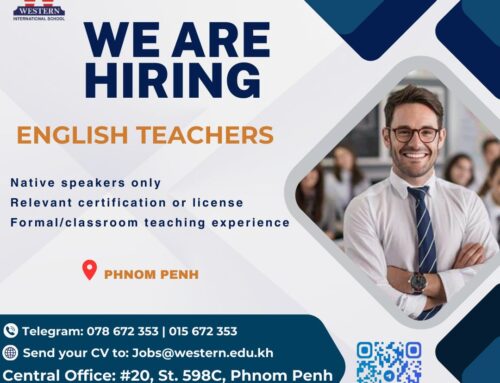 Western International School Hiring English Teachers in Phnom Penh