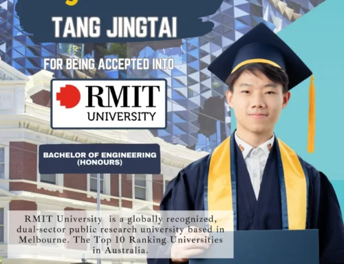 ICS International School Celebrates RMIT University Acceptance of Tang Jingtai