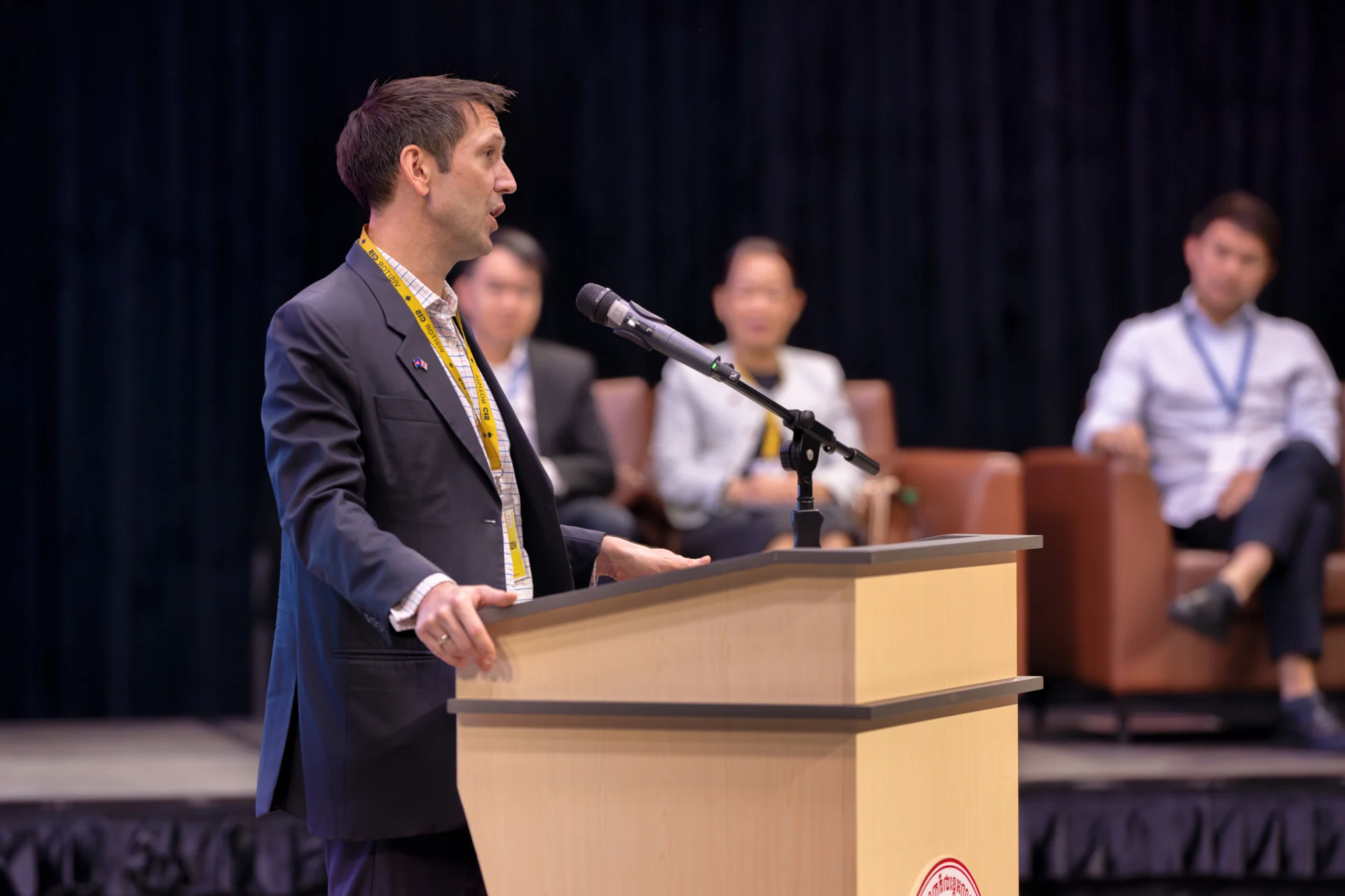 Students and guest speakers interacting during Career Day at Canadian International School of Phnom Penh, showcasing professional talks and classroom engagement